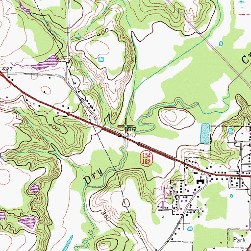 Topographic Map of Caney Creek, TX