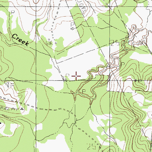 Topographic Map of Caney Creek, TX