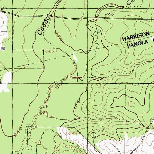 Topographic Map of Caney Creek, TX