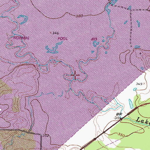 Topographic Map of Caney Creek, TX
