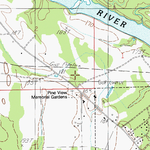 Topographic Map of Quail Walk Golf Course, AL