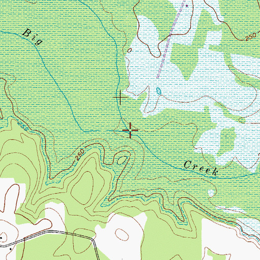 Topographic Map of Caney Creek, TX