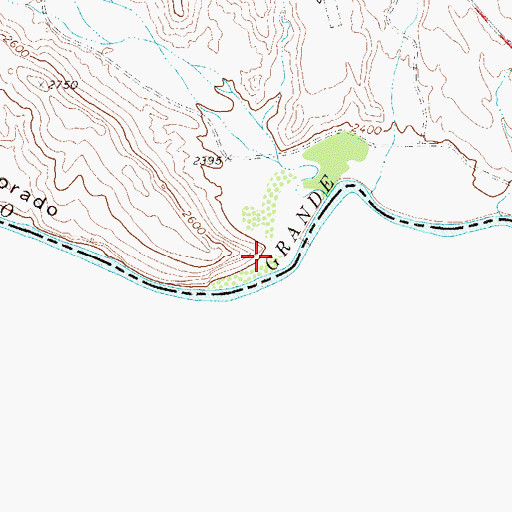 Topographic Map of Canyon Colorado, TX