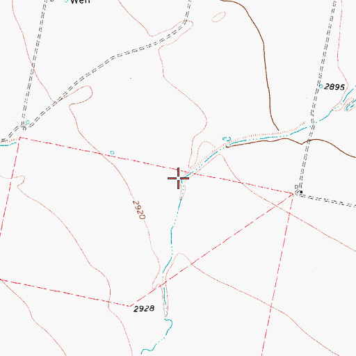 Topographic Map of Canyon Creek, TX