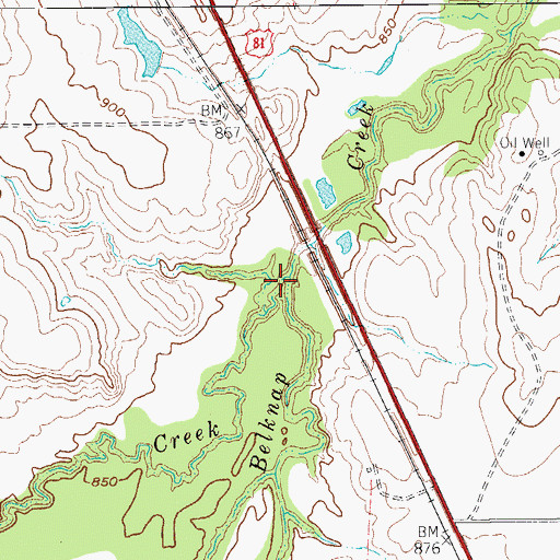Topographic Map of Canyon Creek, TX