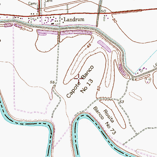 Topographic Map of Capote Banco Number 13, TX