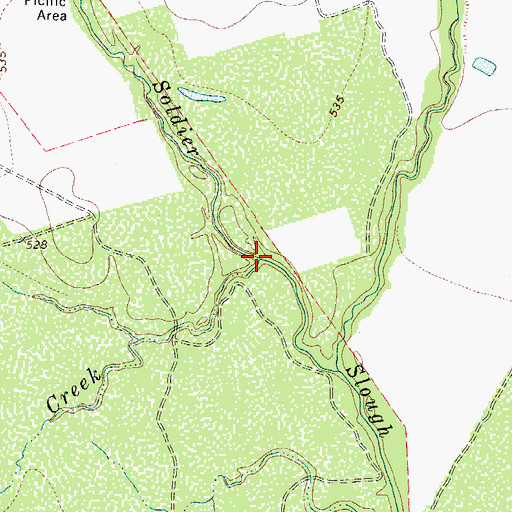 Topographic Map of Carrizo Creek, TX