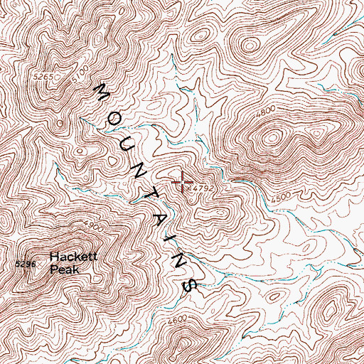 Topographic Map of Carrizo Mountains, TX