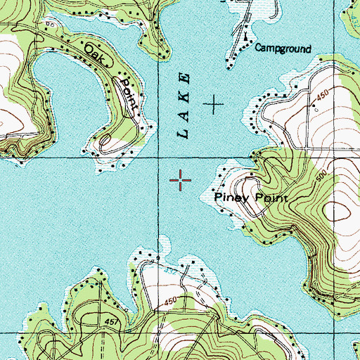 Topographic Map of Cat Creek, TX