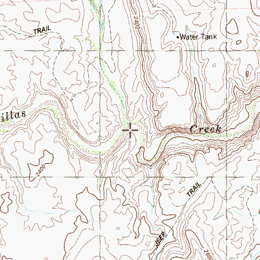 Topographic Map of Cave Creek, TX