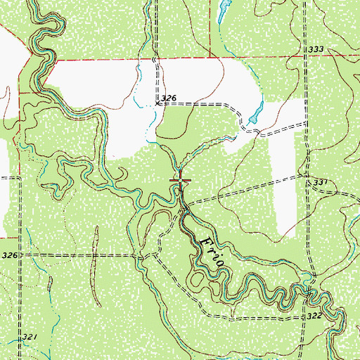 Topographic Map of Cayman Slough, TX