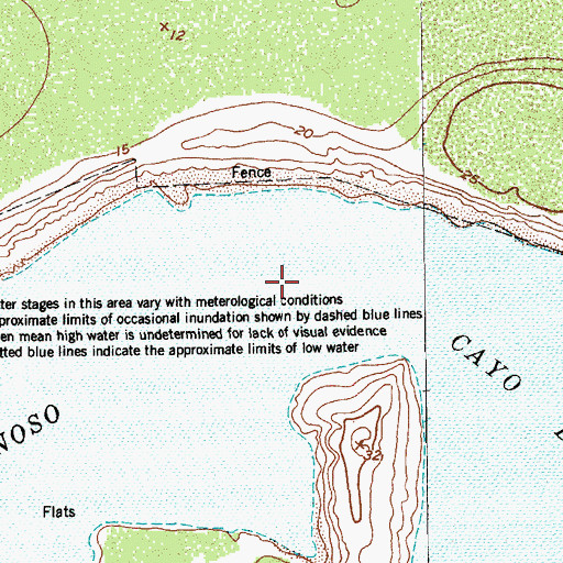 Topographic Map of Cayo de Hinoso, TX
