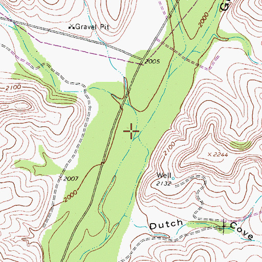 Topographic Map of Cedar Bluff Draw, TX