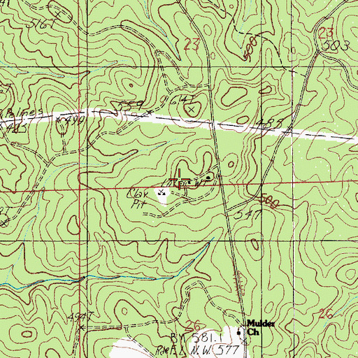 Topographic Map of Redland Fire Tower, AL
