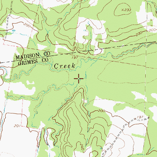 Topographic Map of Cedar Creek, TX
