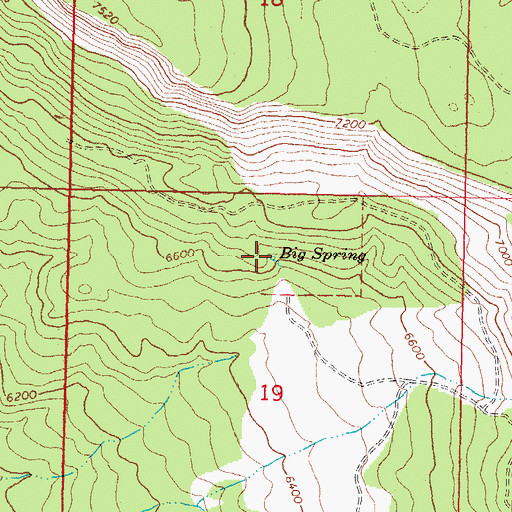 Topographic Map of Big Spring, AZ