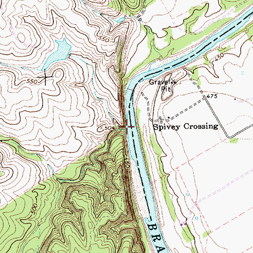 Topographic Map of Cedar Creek, TX