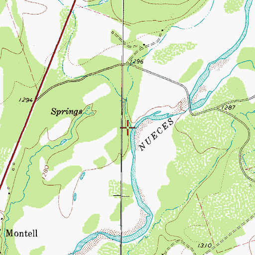 Topographic Map of Cedar Creek, TX