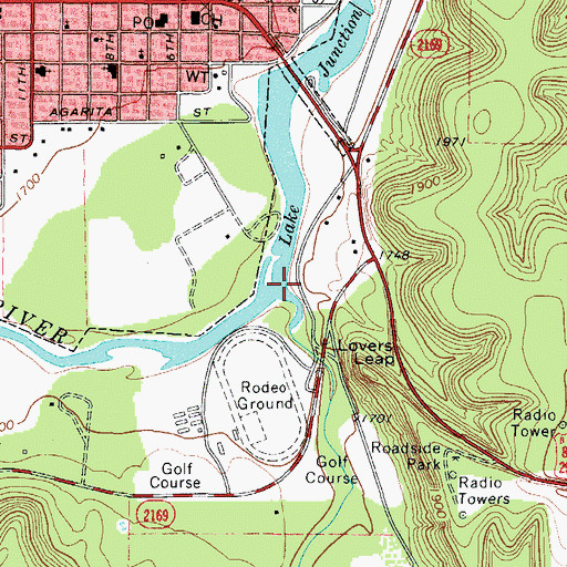 Topographic Map of Cedar Creek, TX