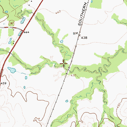 Topographic Map of Cedar Creek, TX