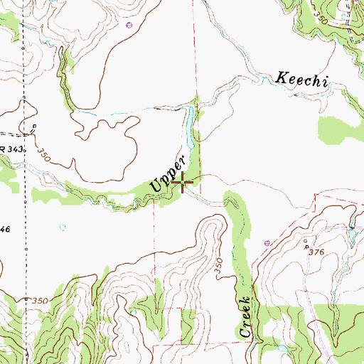 Topographic Map of Cedar Creek, TX
