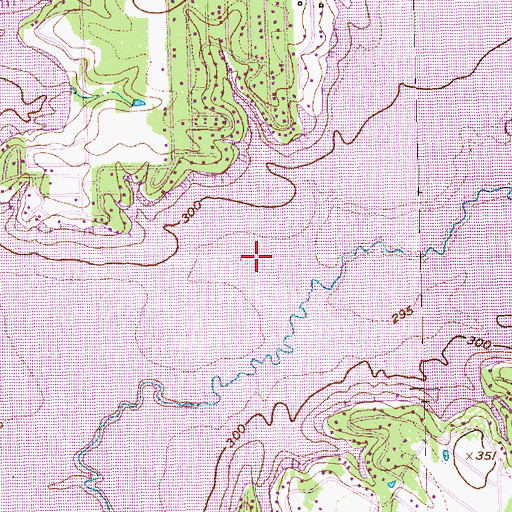 Topographic Map of Cedar Creek Reservoir, TX