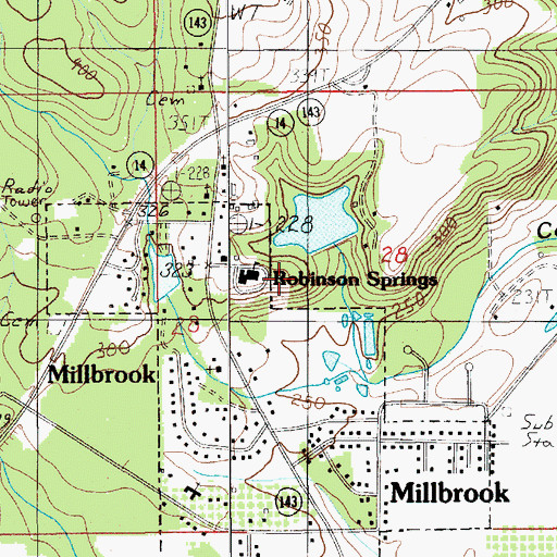Topographic Map of Robinson Primary School, AL