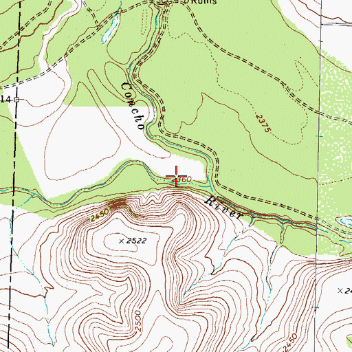 Topographic Map of Centralia Draw, TX