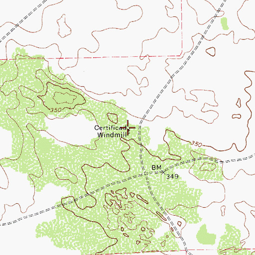 Topographic Map of Certificad Windmill, TX