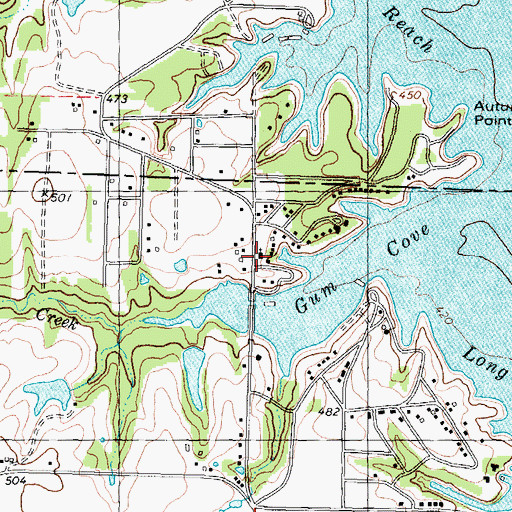Topographic Map of Chapel of the Lake, TX