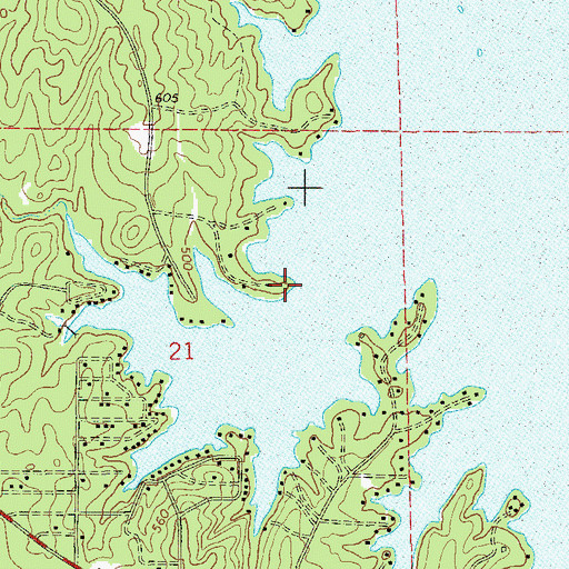 Topographic Map of Rocky Point, AL