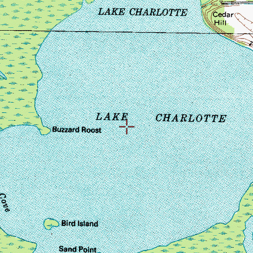 Topographic Map of Lake Charlotte, TX