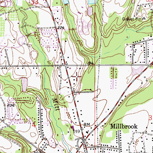 Topographic Map of Rose Hill, AL