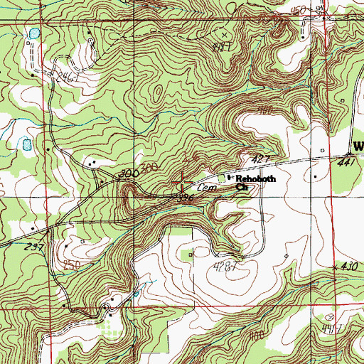 Topographic Map of Rosenwald School (historical), AL