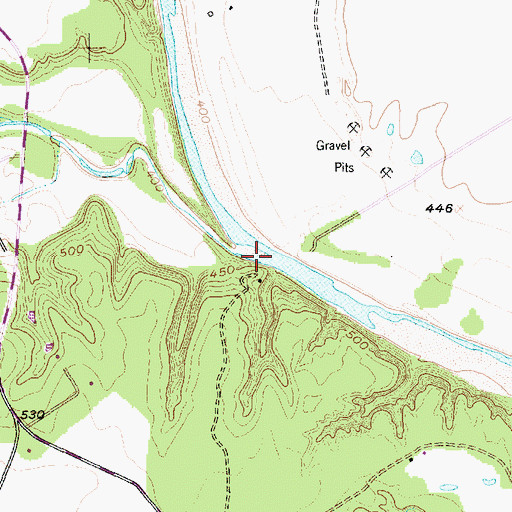 Topographic Map of Childress Creek, TX