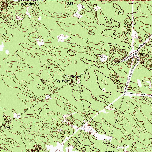 Topographic Map of Chivo Windmill, TX