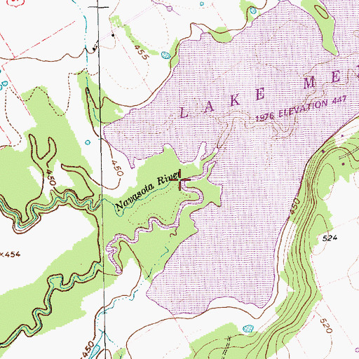 Topographic Map of Christmas Creek, TX