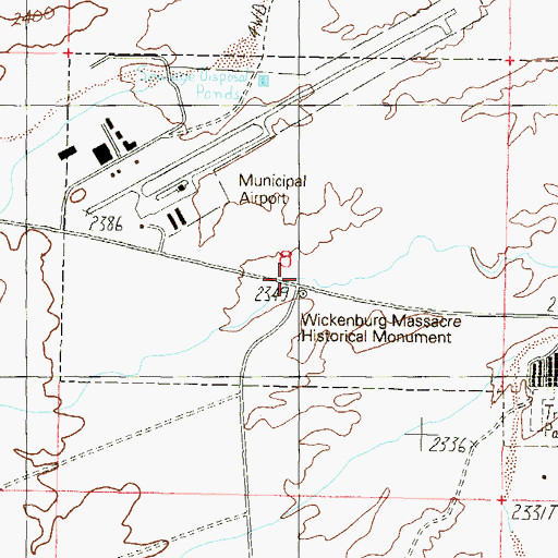 Topographic Map of Wickenburg Massacre Historical Monument, AZ
