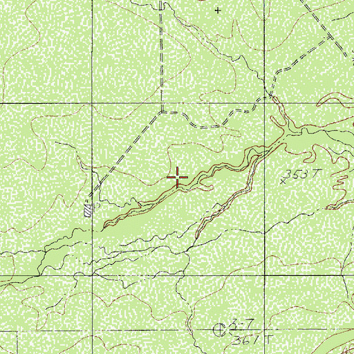 Topographic Map of Chucareto Creek, TX