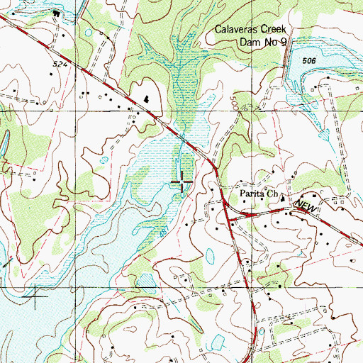 Topographic Map of Chupaderas Creek, TX