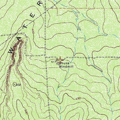 Topographic Map of Chusa Windmill, TX