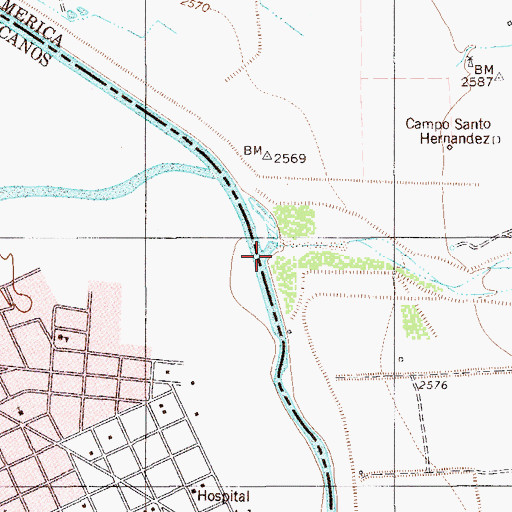 Topographic Map of Cibolo Creek, TX