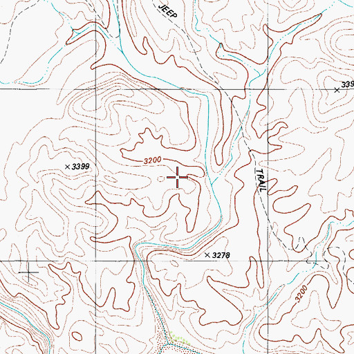Topographic Map of Cienega Creek, TX