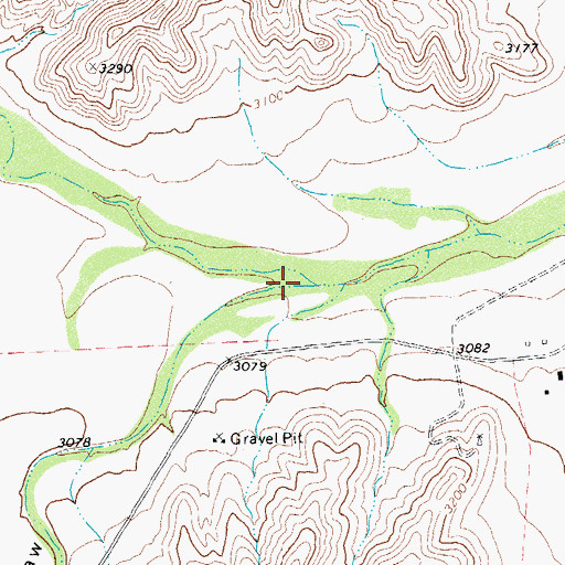 Topographic Map of Clark Place Draw, TX
