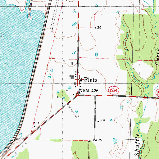Topographic Map of Clarks Chapel, TX