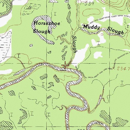 Topographic Map of Clarks Creek, TX