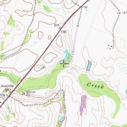 Topographic Map of Clear Creek, TX