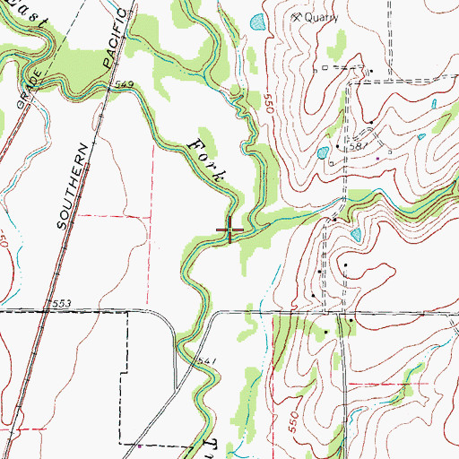 Topographic Map of Clemons Creek, TX