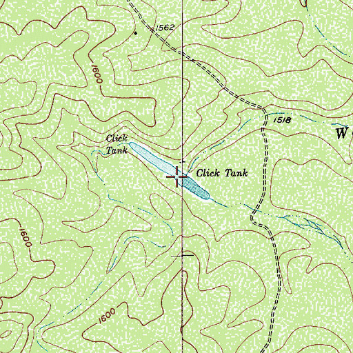 Topographic Map of Click Tank, TX
