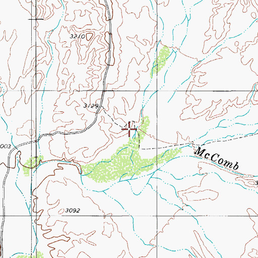 Topographic Map of Cold Water Canyon, TX